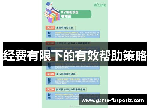 经费有限下的有效帮助策略